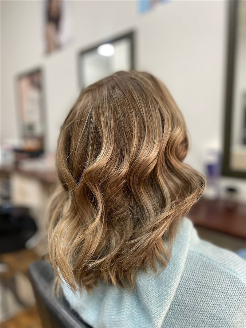 Balayage colour on long hair at Hair Junction